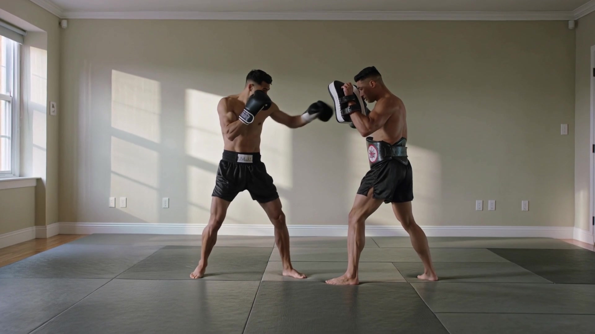 Muay Thai pad practice